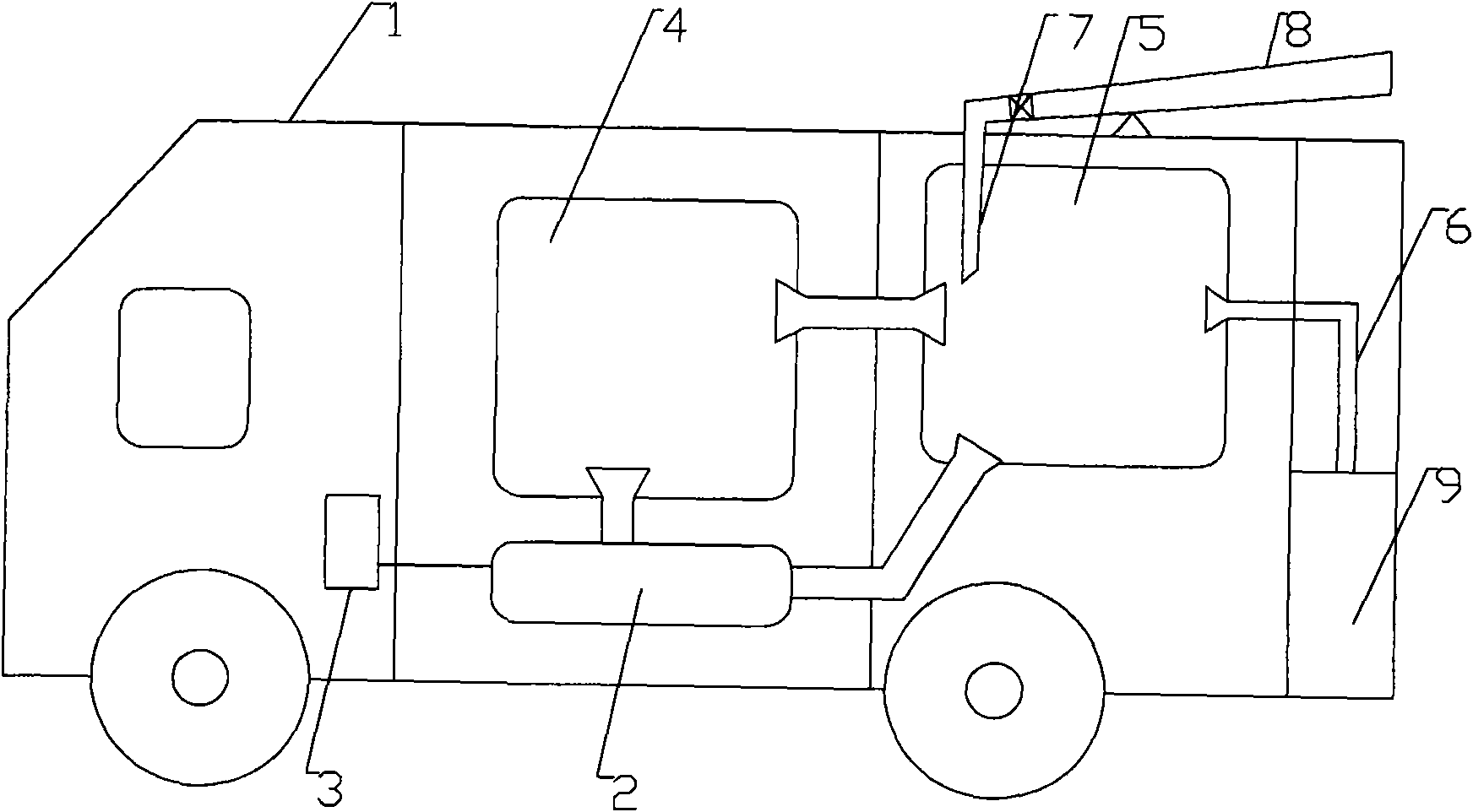 Broad spectrum compound fire-extinguishing car