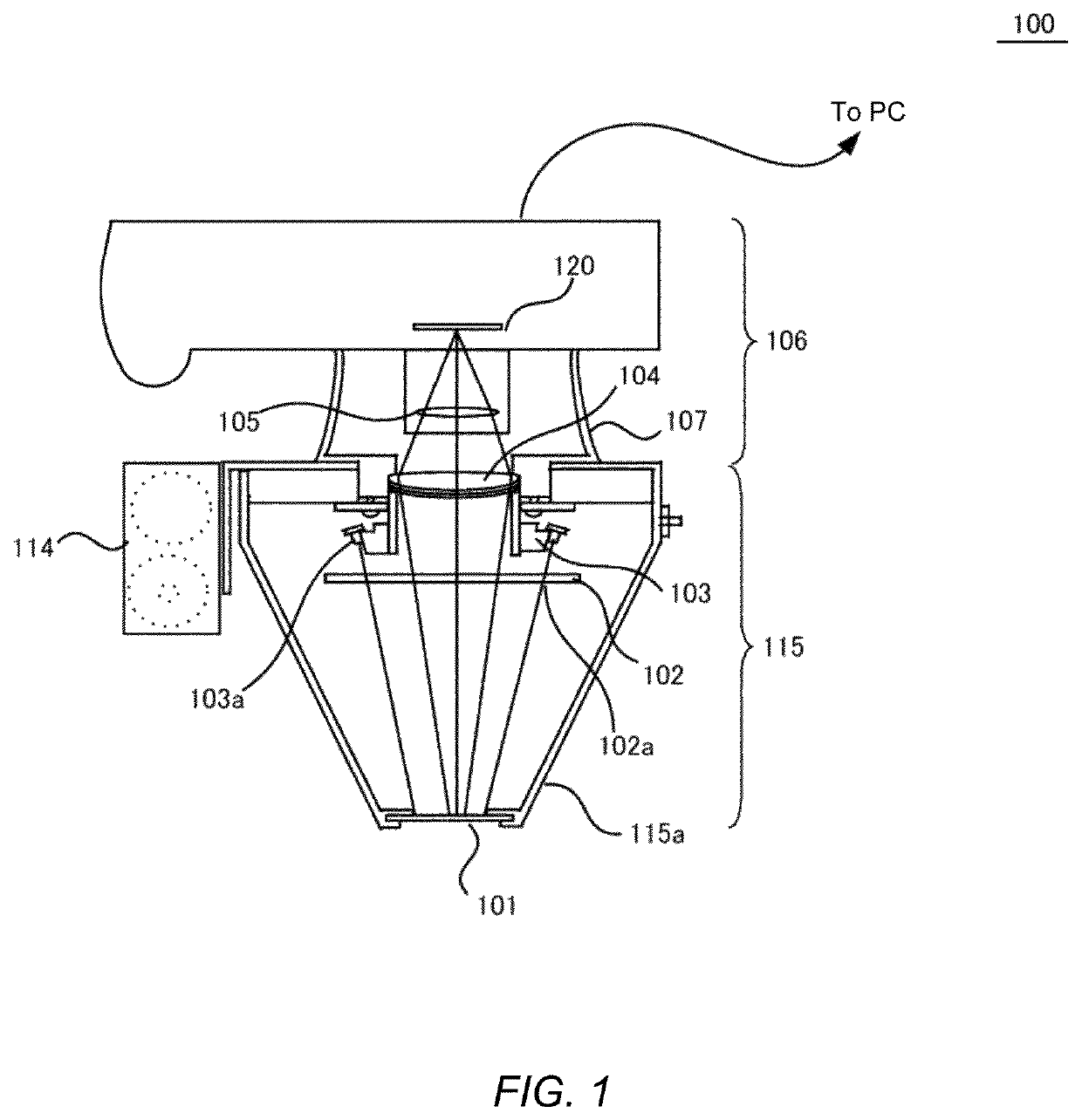 Examination apparatus, method for controlling examination apparatus, system, light guide, and scale