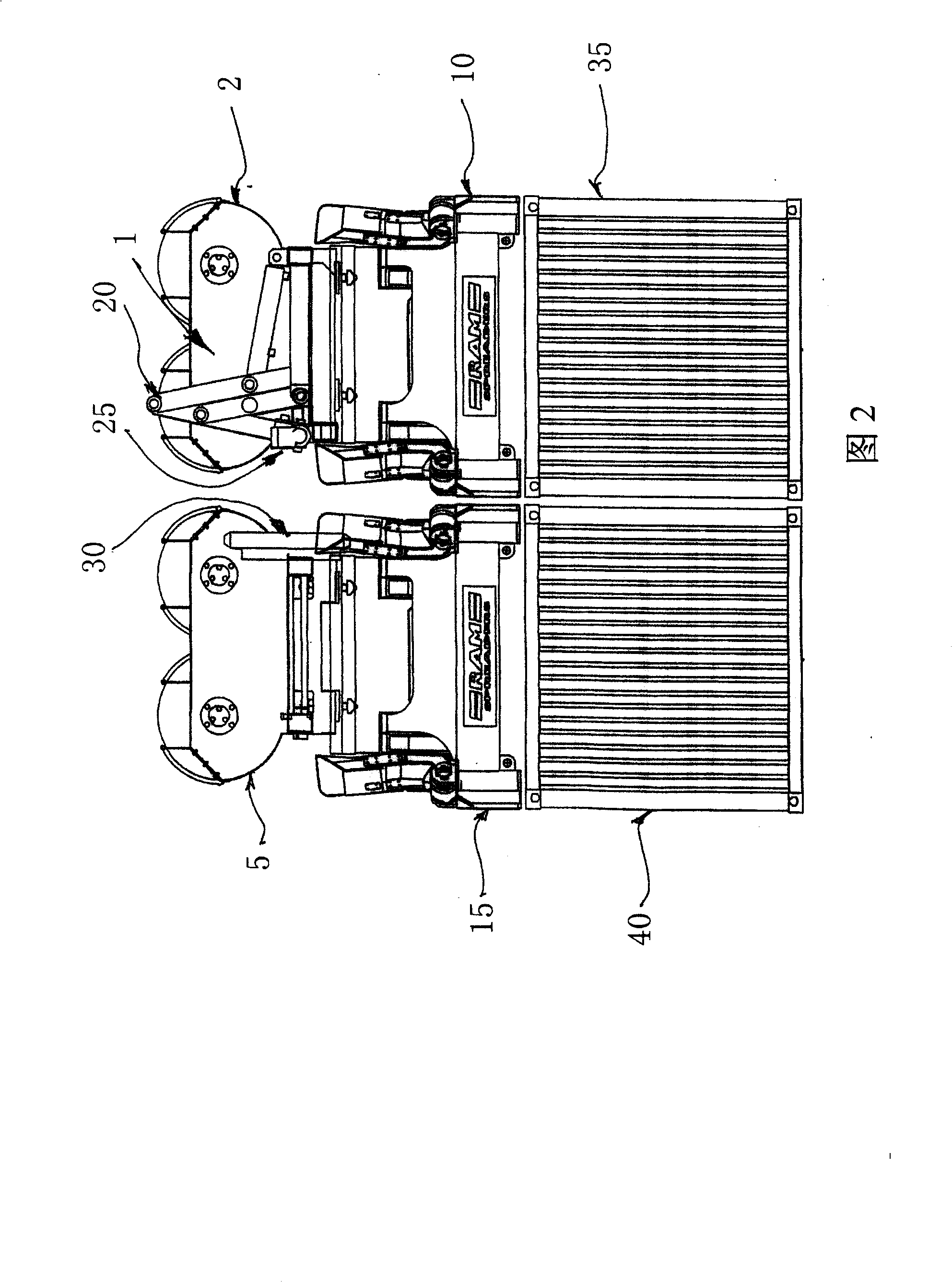 Spreader spacing device