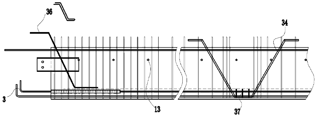 Prestressed reinforced concrete superposed beam having convex-concave superposed surfaces