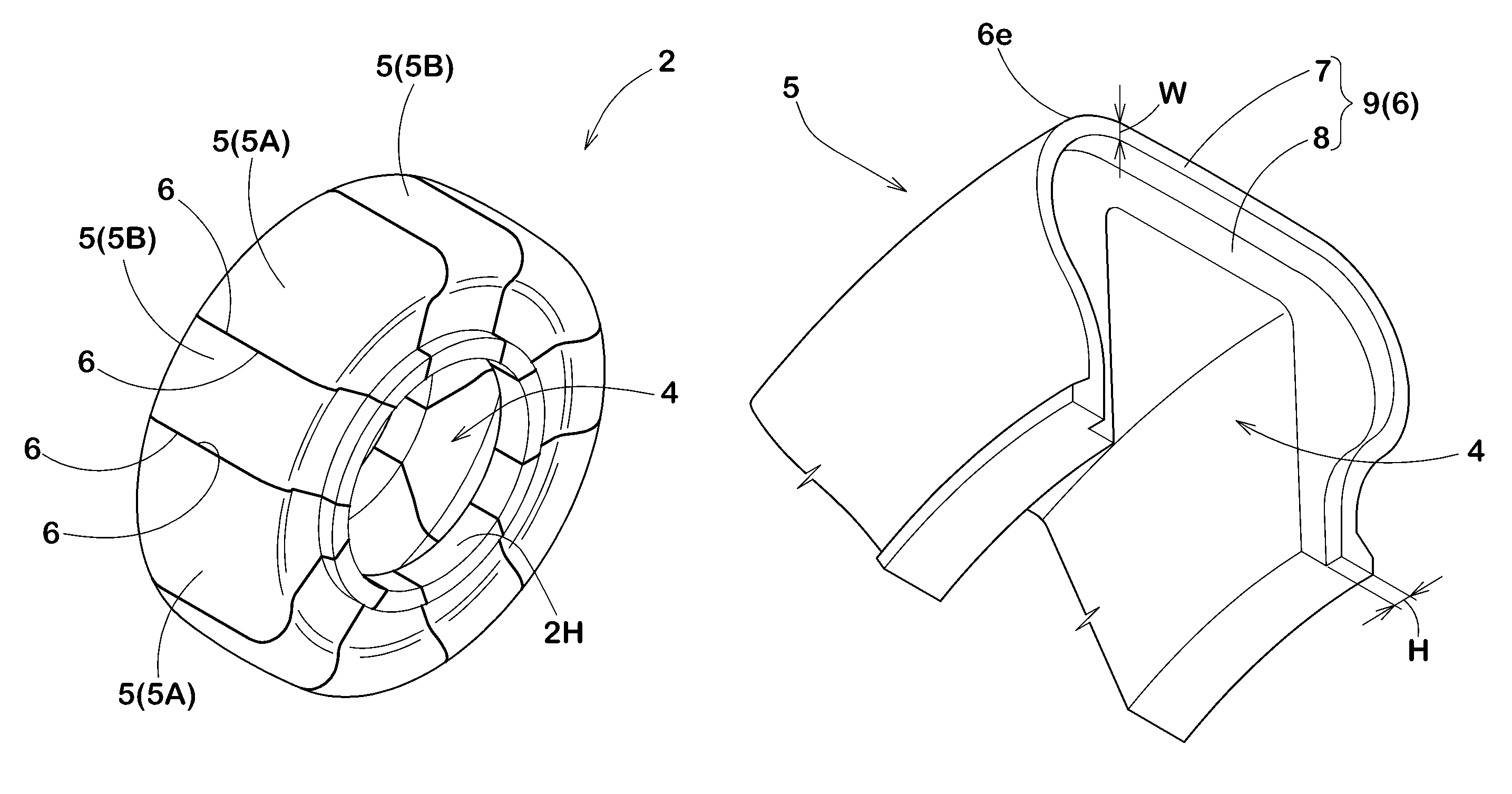 Rigid core for forming tire