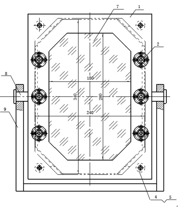 Clamp and clamping method for large-diameter plane optical element