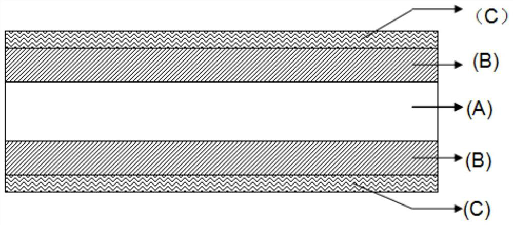 A kind of color double-sided antistatic polyester film and preparation method thereof