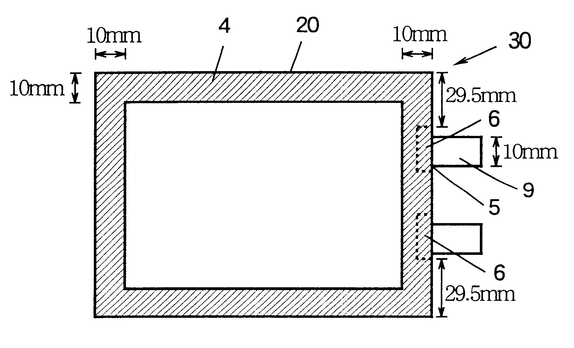 Non-aqueous battery of a thin configuration