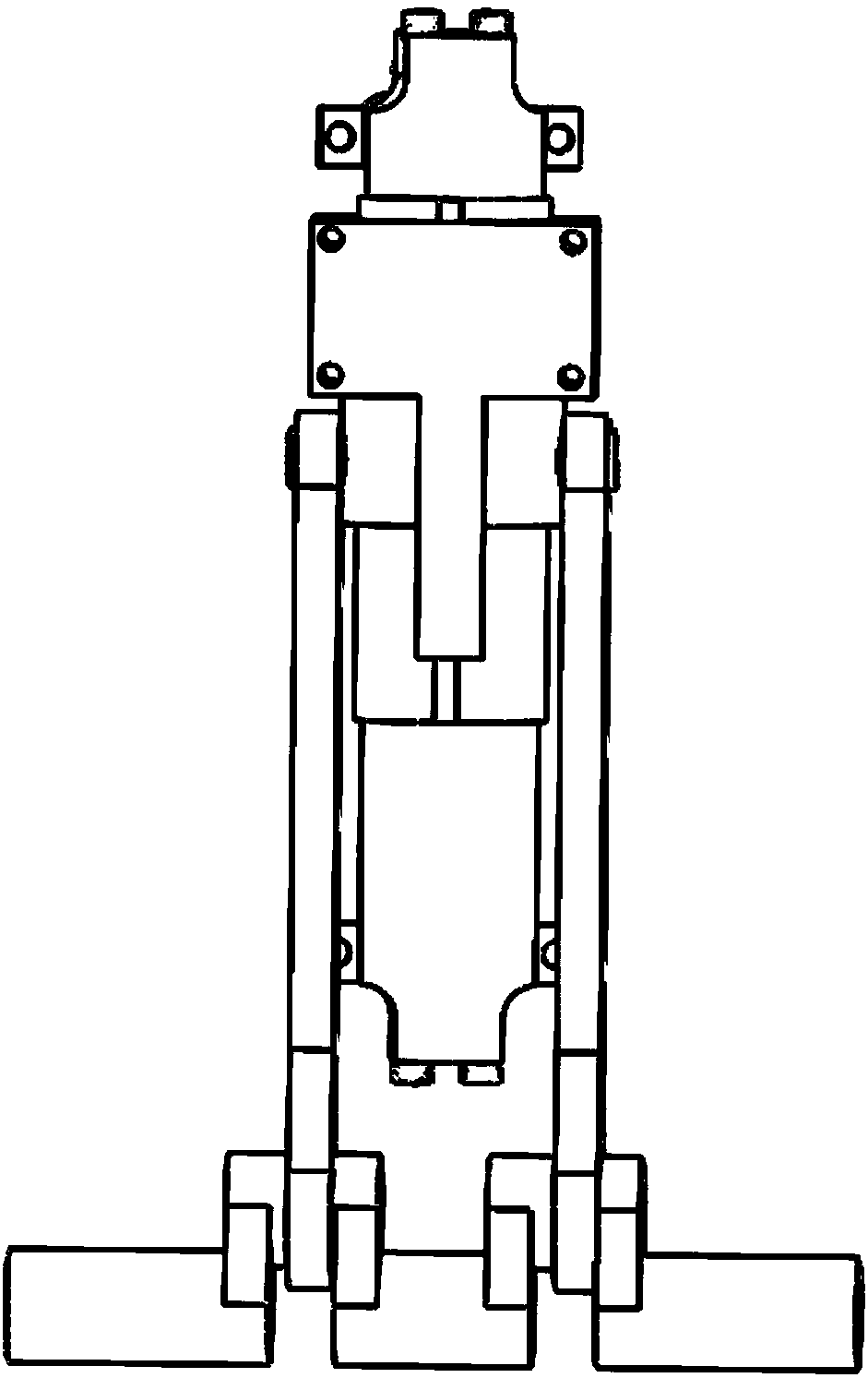 Reciprocating guiding rail dual-port cylinder engine