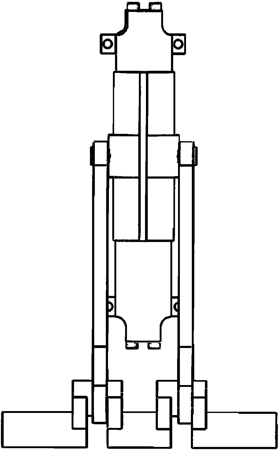 Reciprocating guiding rail dual-port cylinder engine