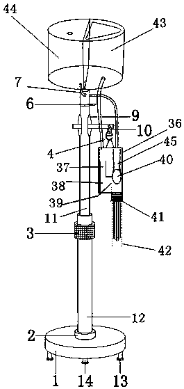 Movable drop irrigation device
