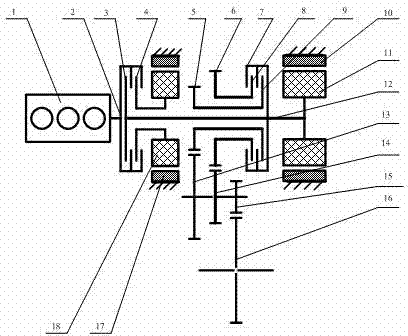 Extended range electromobile power system using dual-clutch two-speed transmission