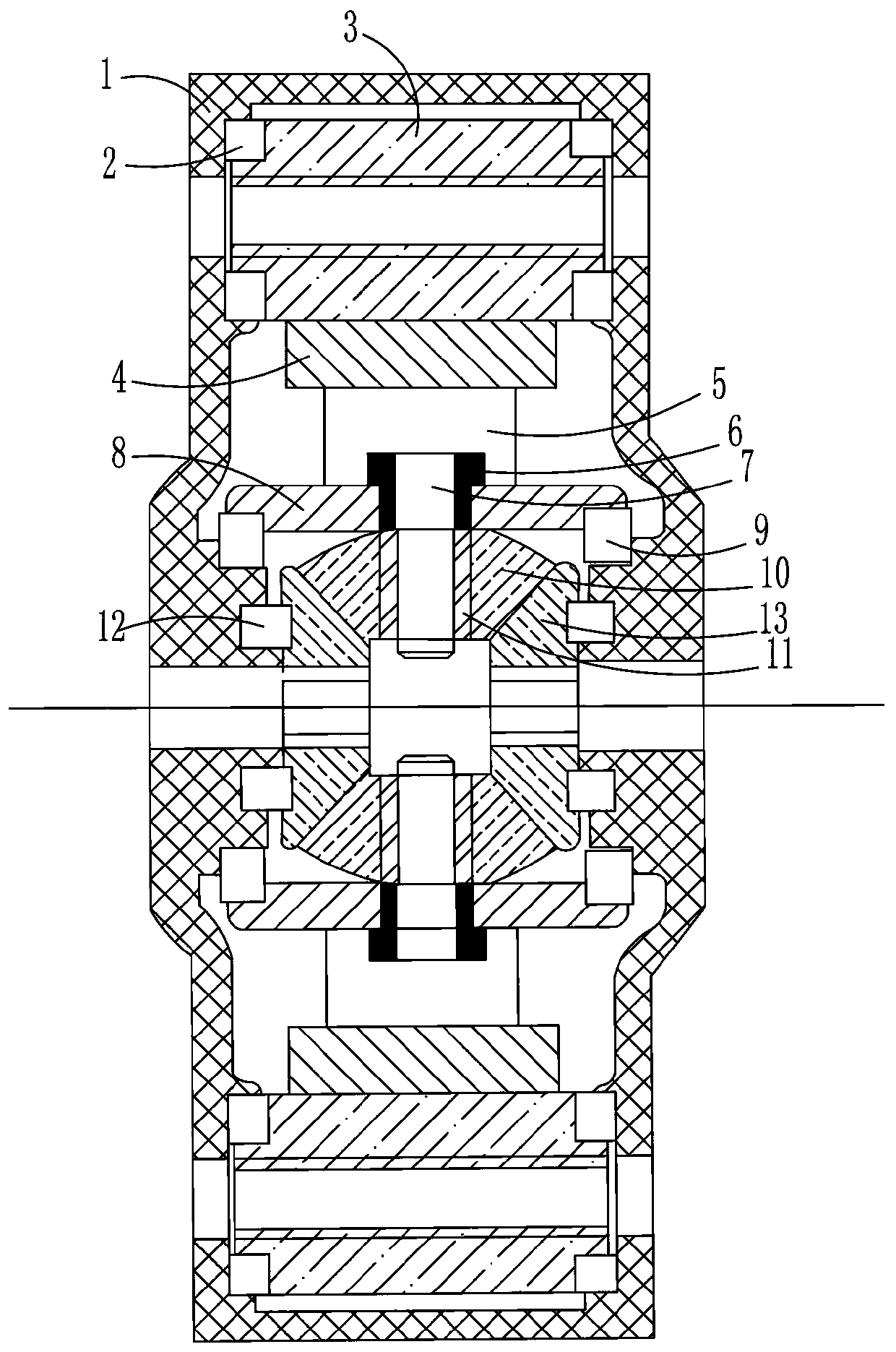 Vehicle differential speed reduction device for multi-motor control, differential mechanism and vehicle