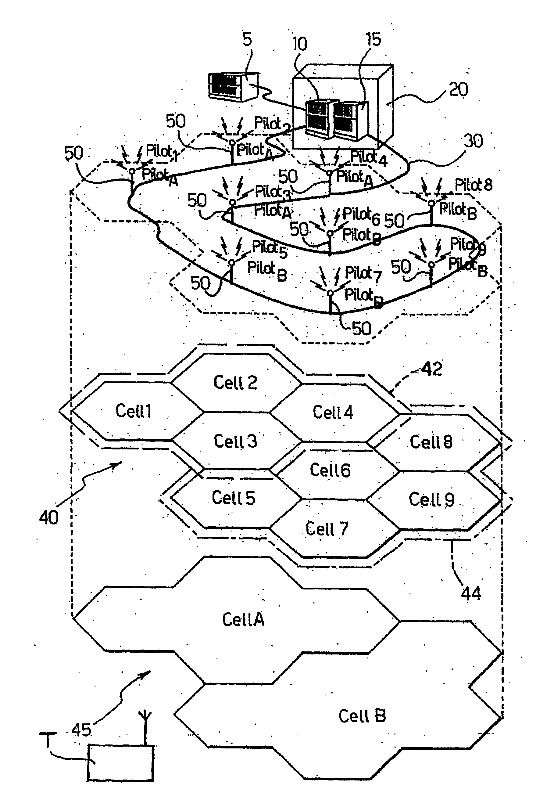 Radio-Access Method for Mobile-Radio Networks, Related Networks and Computer Program Product