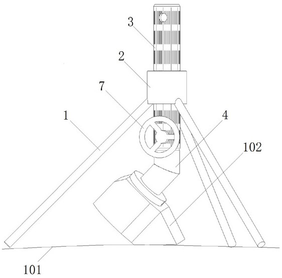 A device for quickly replacing the damaged tooth seat of the cutting head with high precision on site