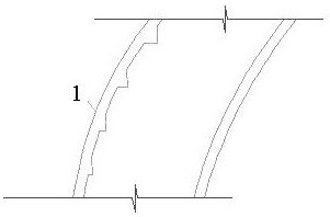Erecting method of fair-faced concrete sheet wall arc formwork