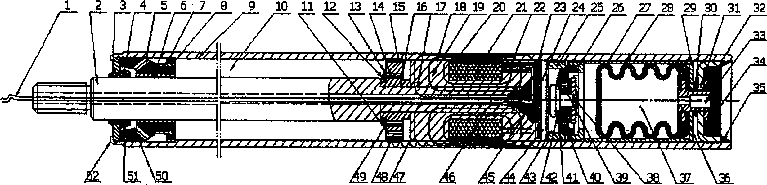 Magnetorheological suspensions damping device for automobile suspension system