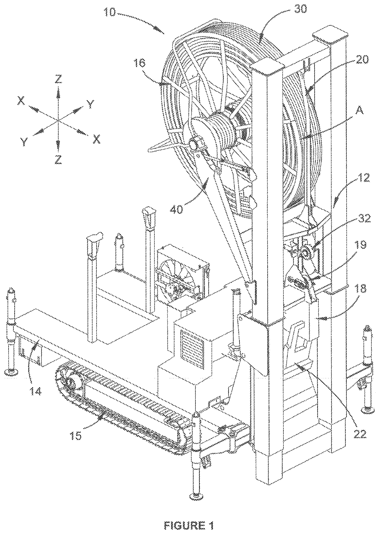 Rotary drill head for coiled tubing drilling apparatus