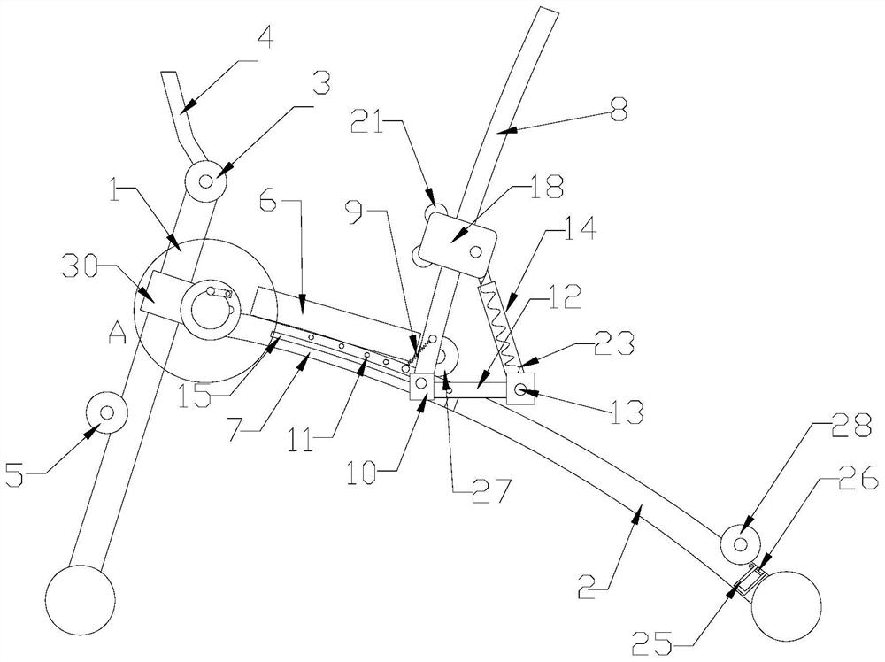 A training device for sit-ups