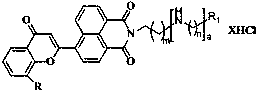 A class of benzopyran-4-one substituted naphthalimide-polyamine conjugates and their preparation methods and uses