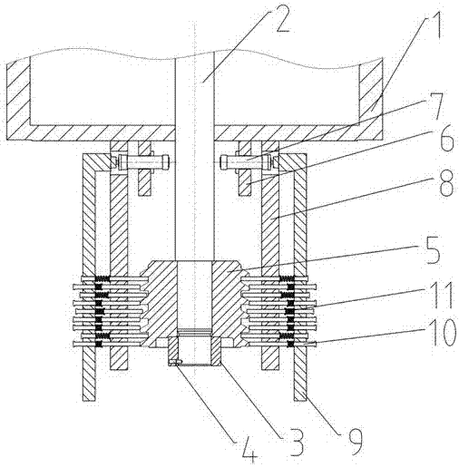 Stretching cushion locking device