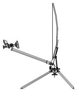 Hand-operated portable satellite antenna