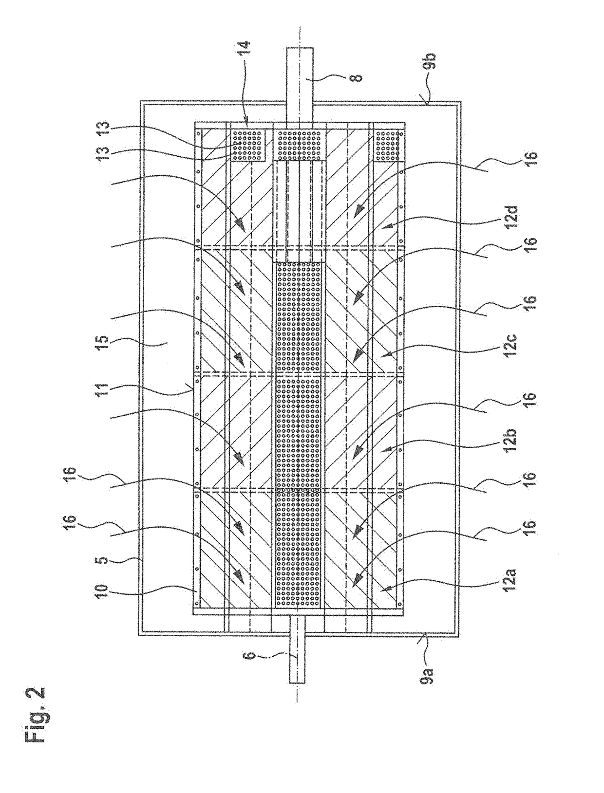 Device and method for thermally treating a continuous web of textile material