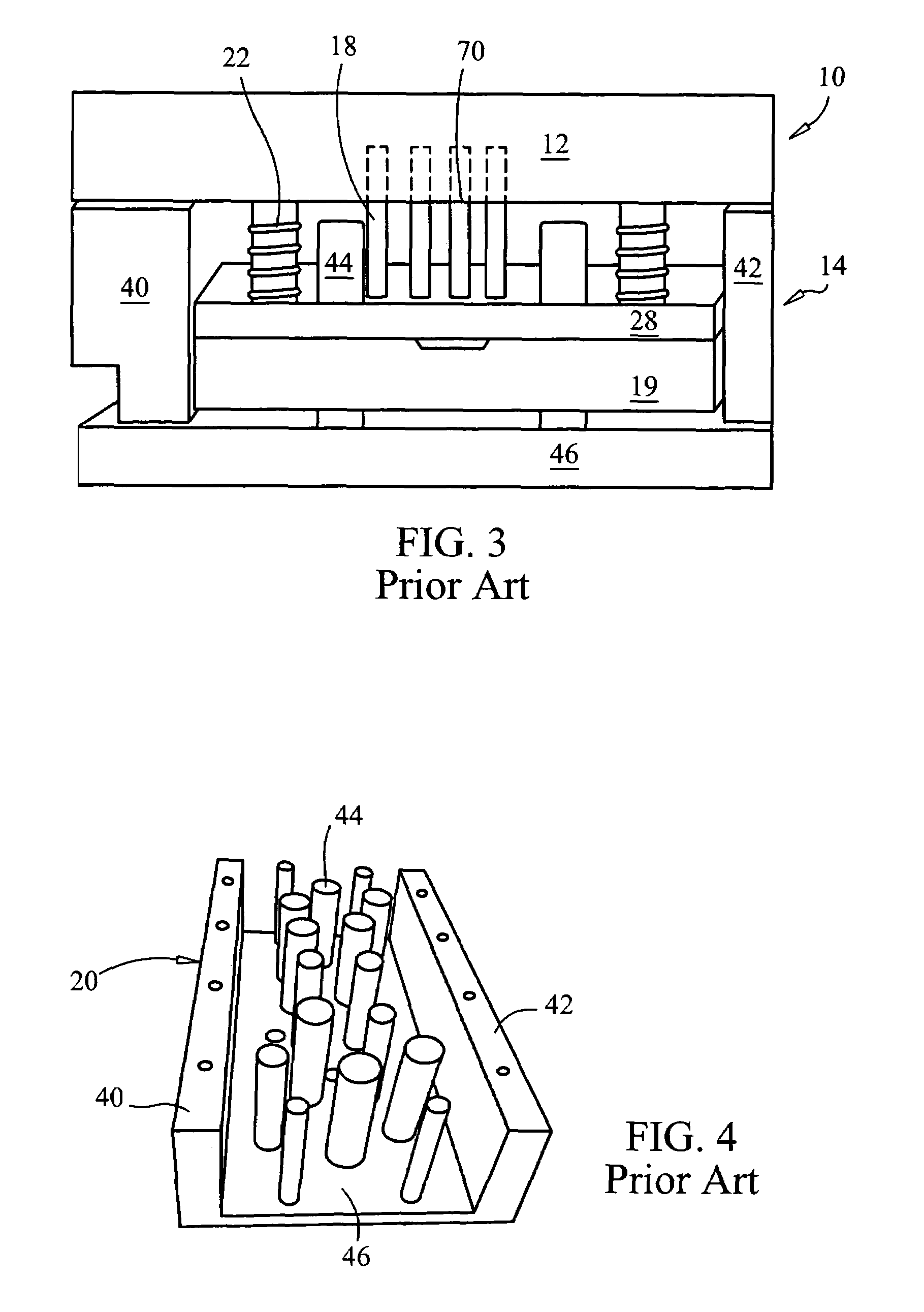 Tool having an ejection assembly, a method for making such a tool, and a method for ejecting a formed object from a tool