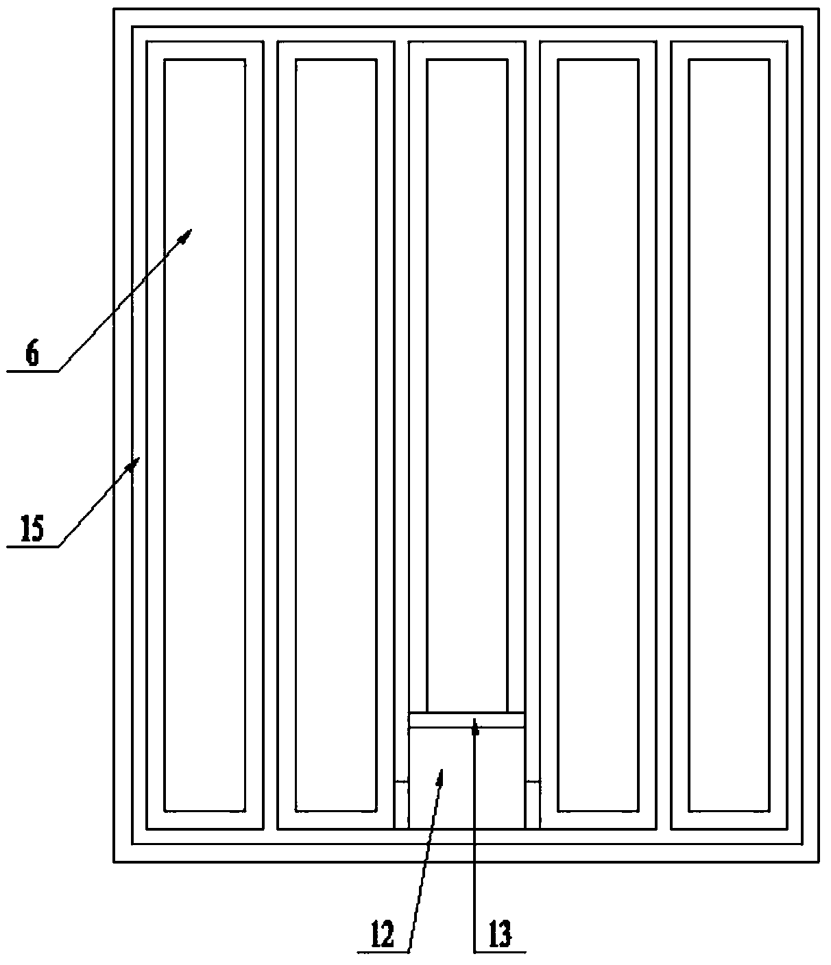 Pi-shaped precast concrete member permeable detention pond