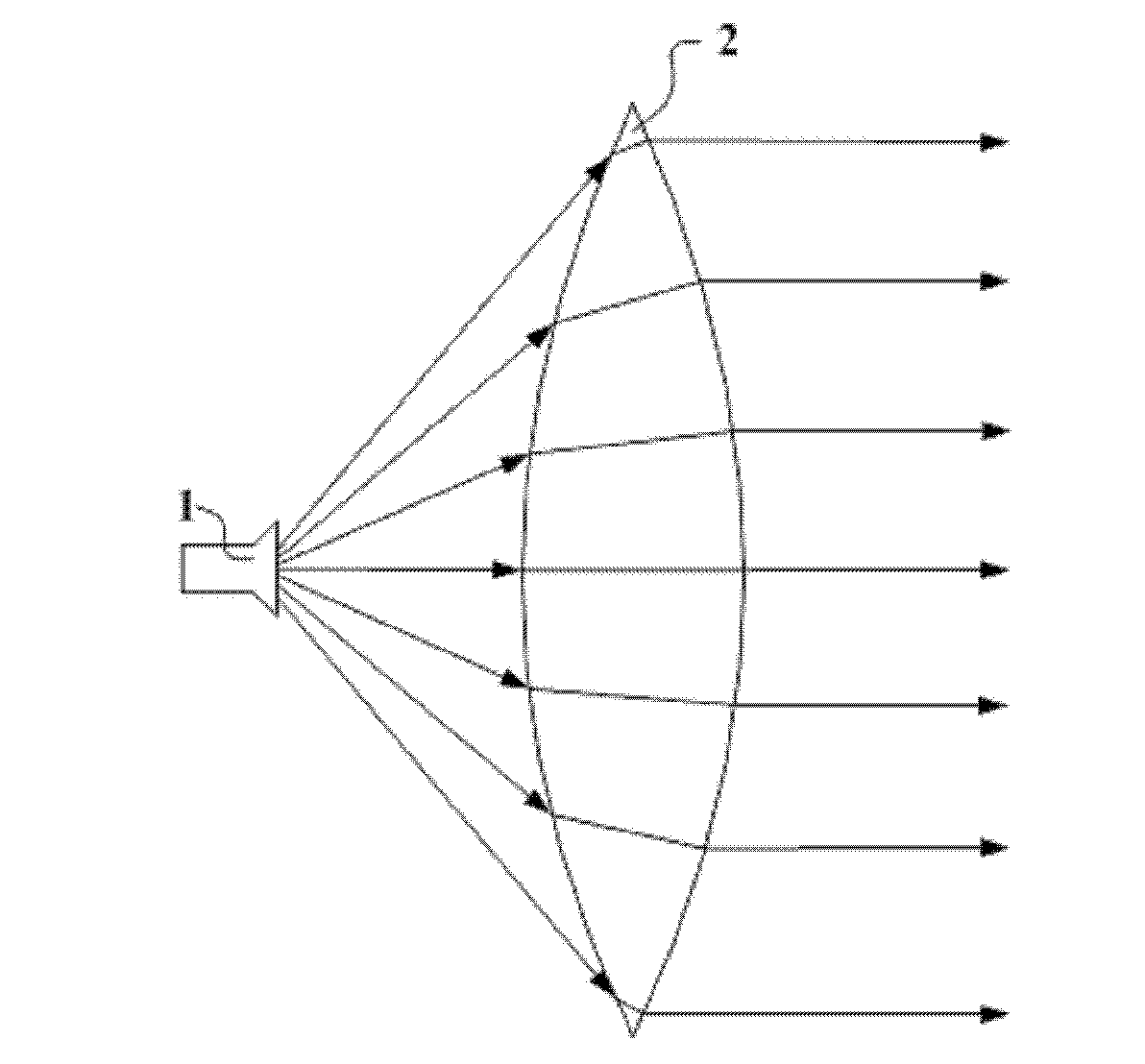 Electromagnetic lens antenna