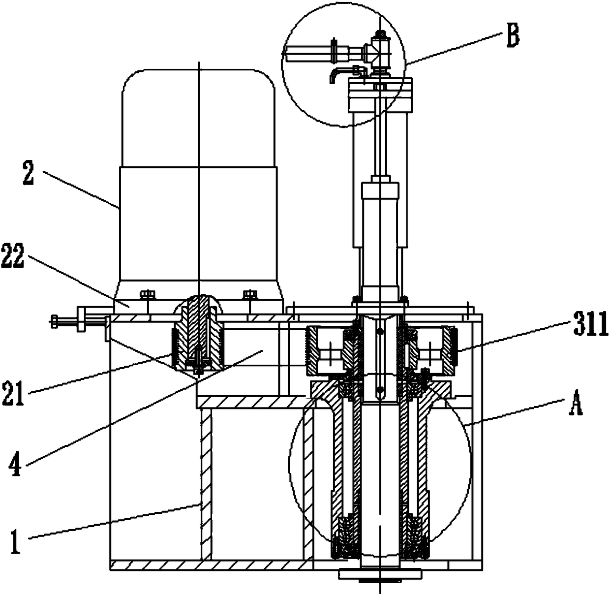 Grinding-head upper mechanism for ceramic polishing machine