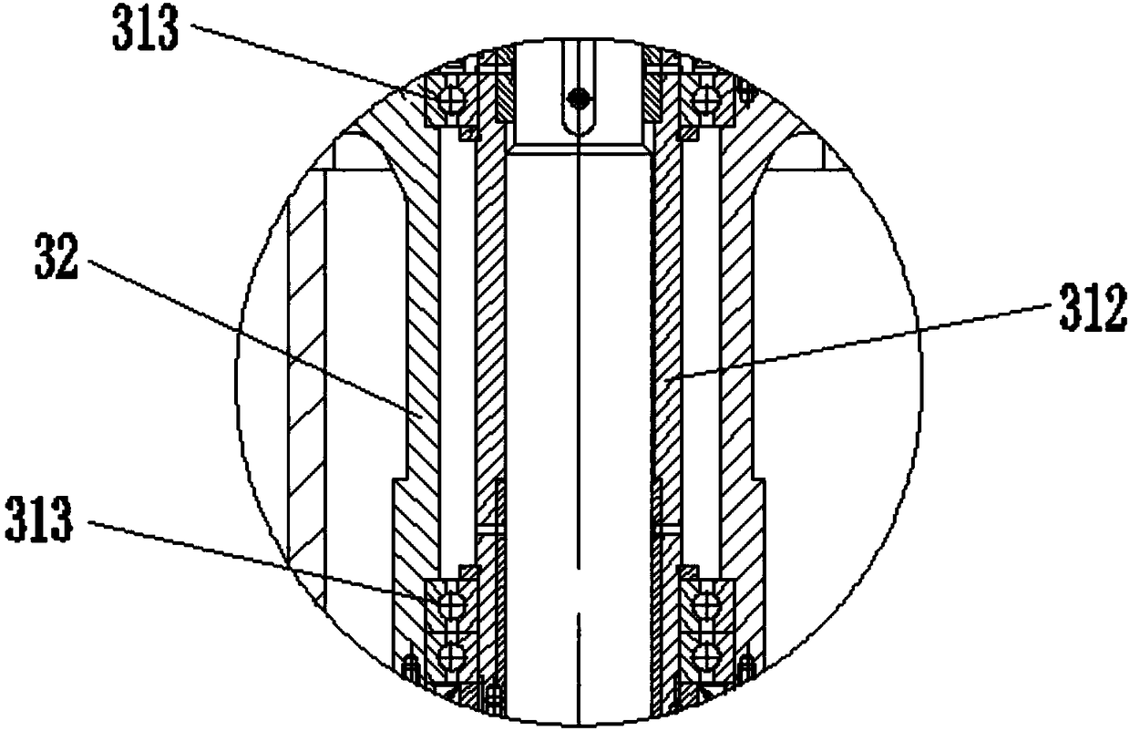 Grinding-head upper mechanism for ceramic polishing machine