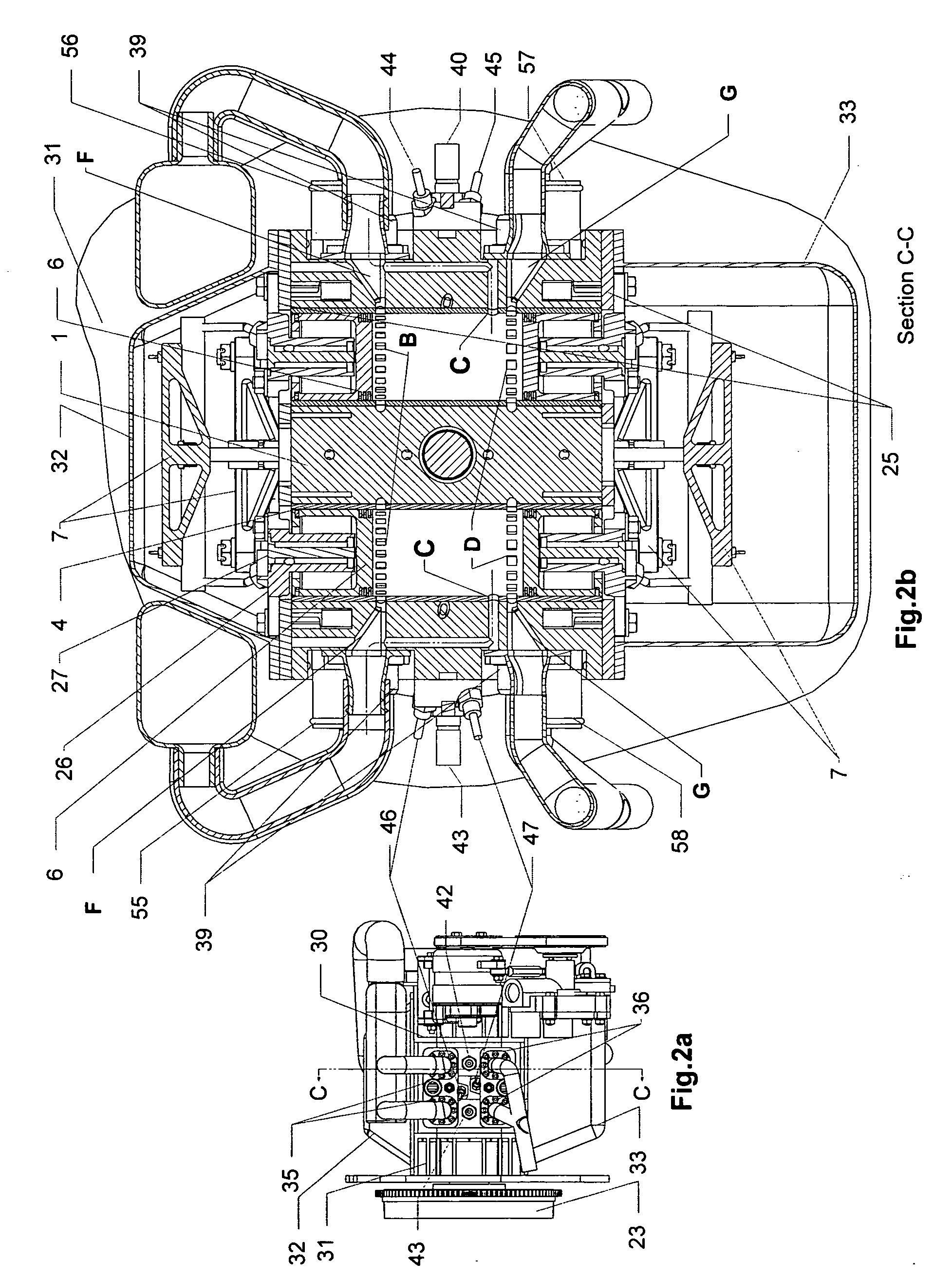 Opposite radial rotary-piston engine of Choronski