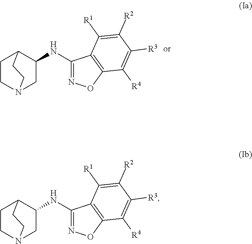 Aminobenzisoxazole compounds as agonists of α7-nicotinic acetylcholine receptors