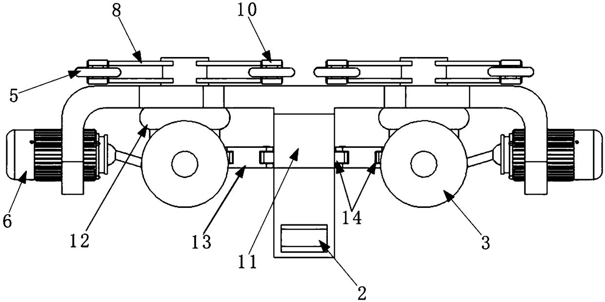 A suspension monorail train radial bogie
