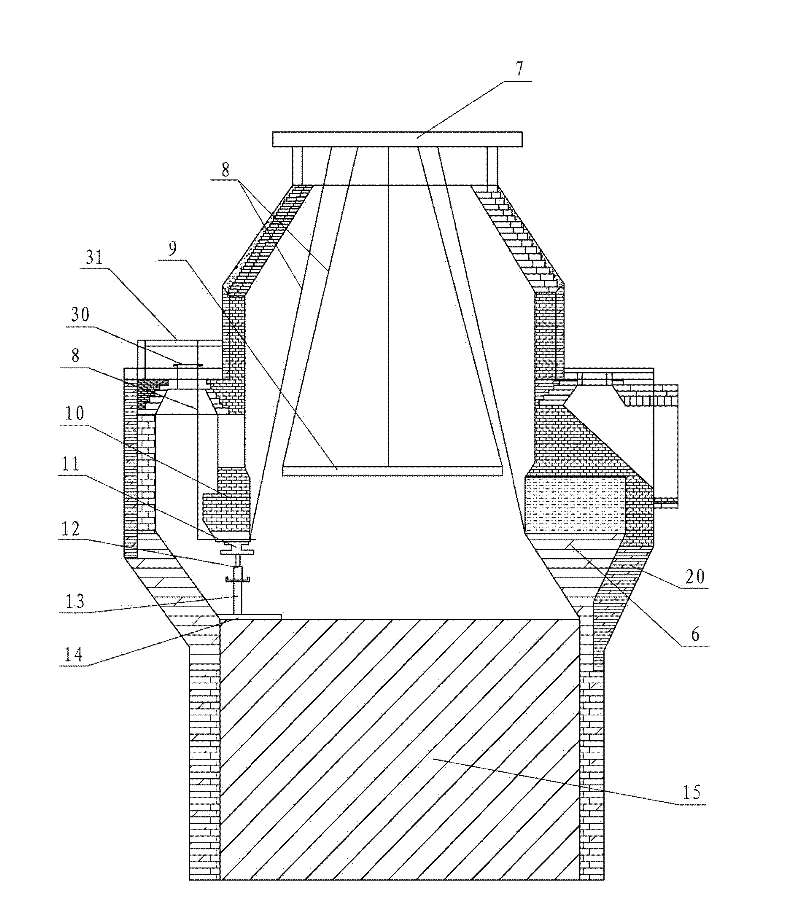 Method for replacement of bracket brick in chute zone of coke dry quenching furnace
