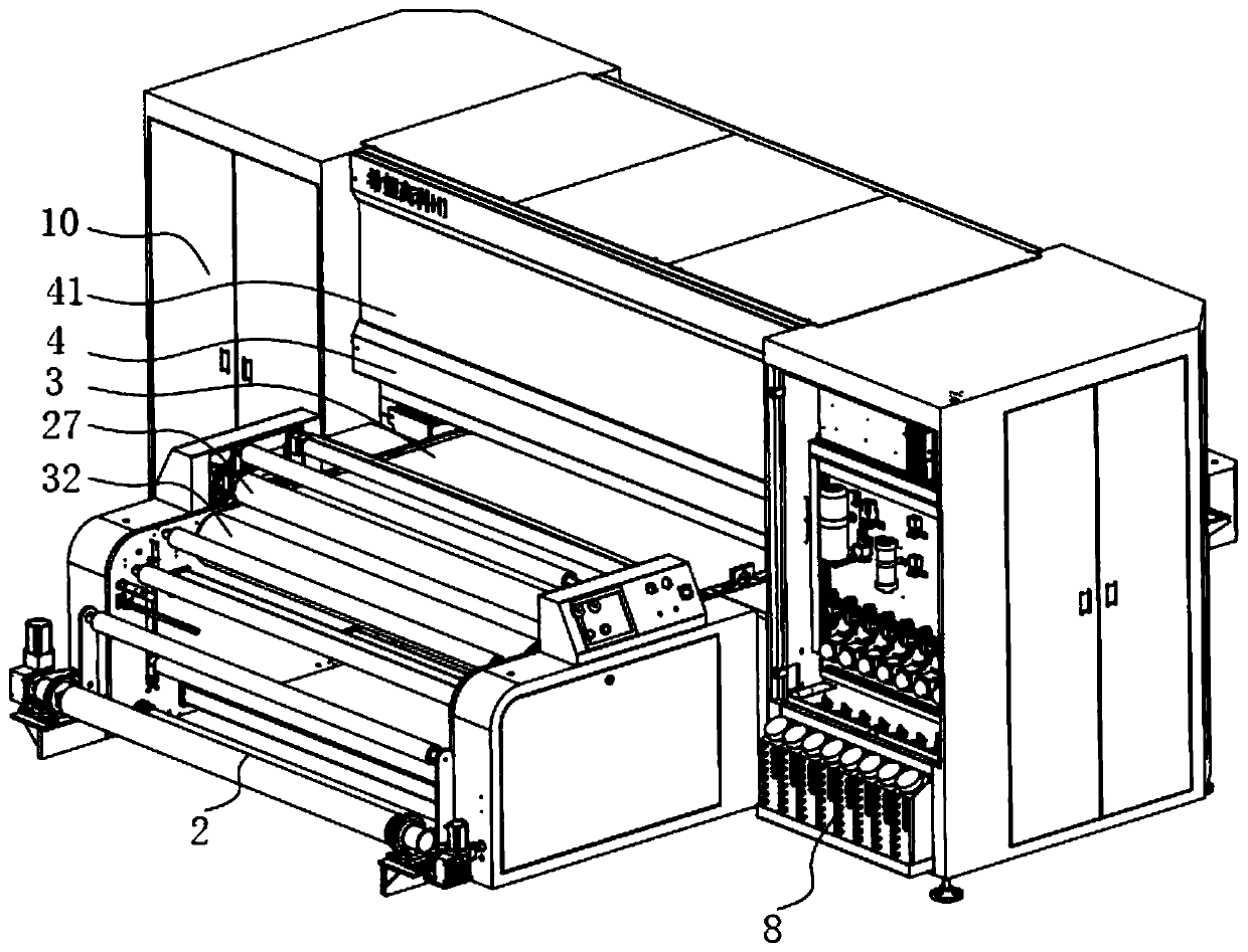 Scanning type textile digital printing equipment
