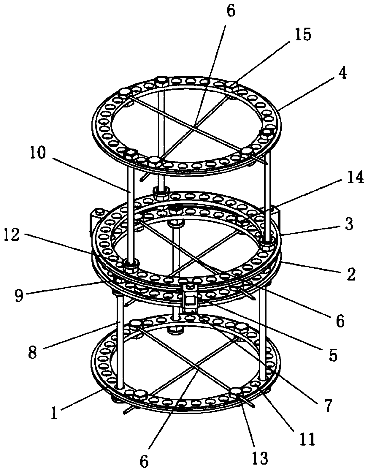 Annular external fixator assembly capable of correcting rotation deformity