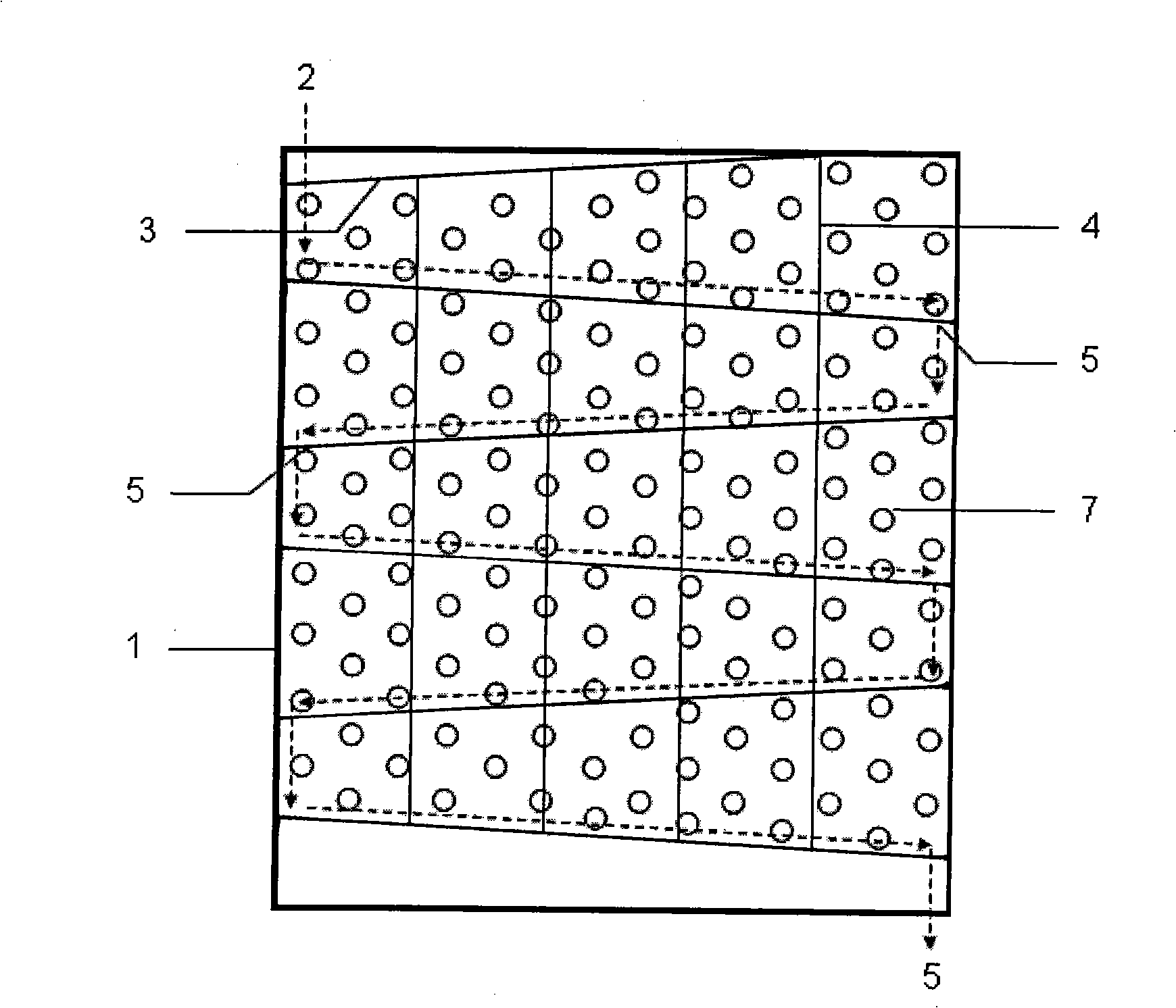 Tridimensional gravity-flow type sewage processor
