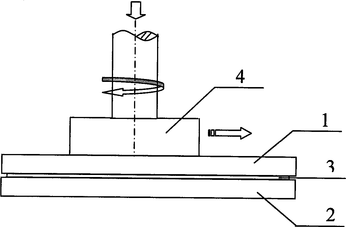 Method for preparing bimetal composite plate by stirring friction braze welding
