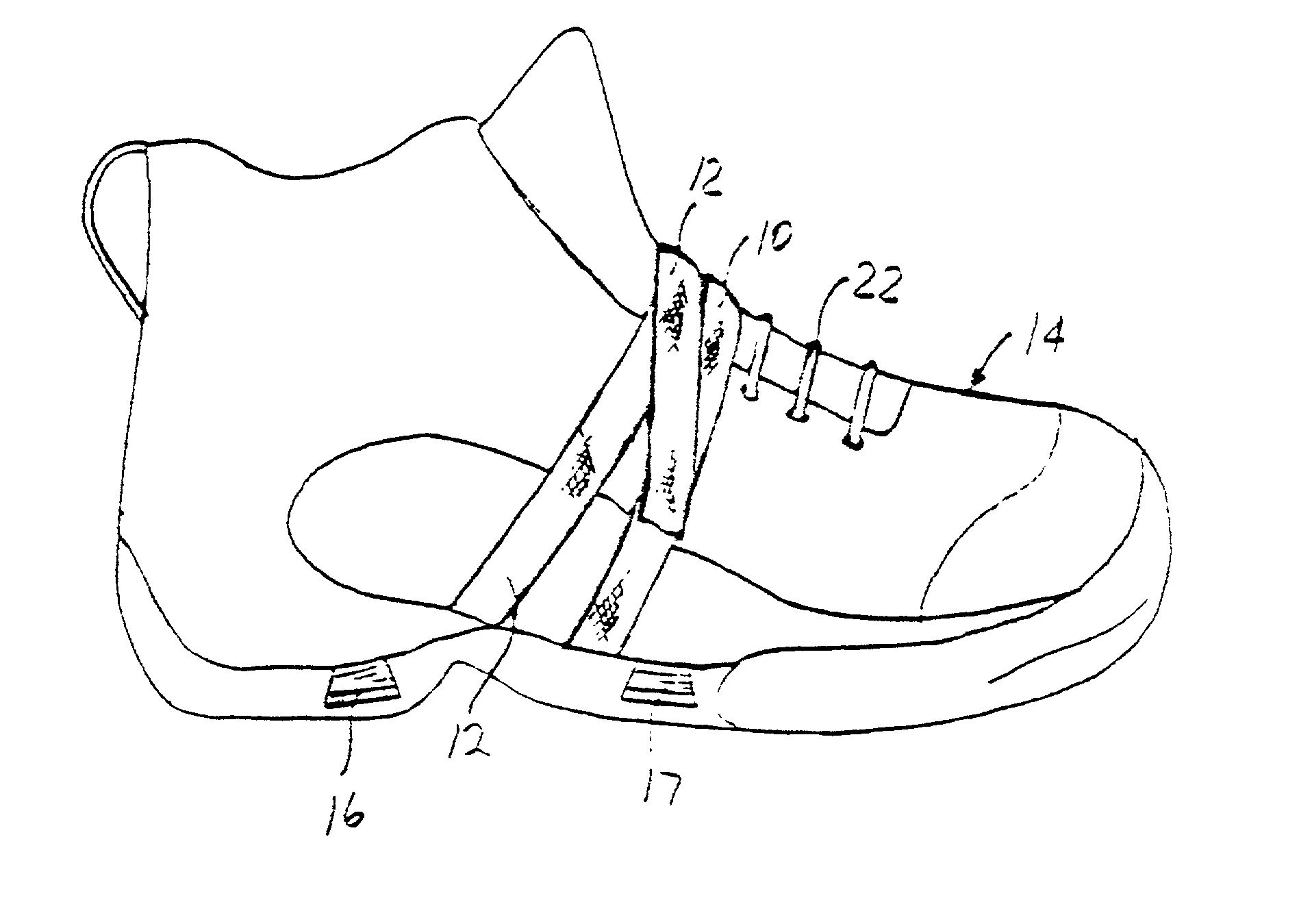 Athletic shoe or sneaker with stabilization device