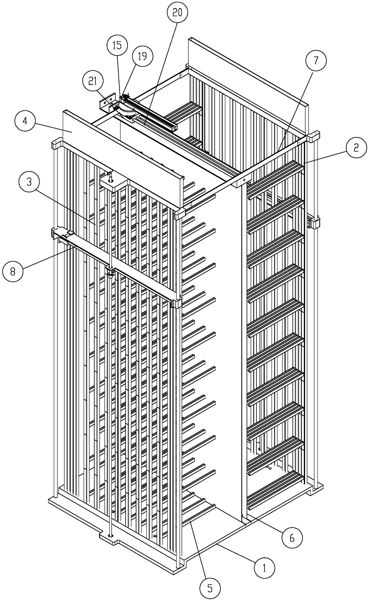 Stereo garage for shared bicycles