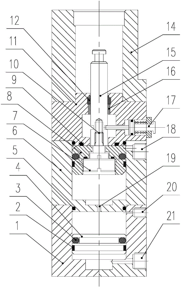 Floating type piston rod air-liquid damping air cylinder