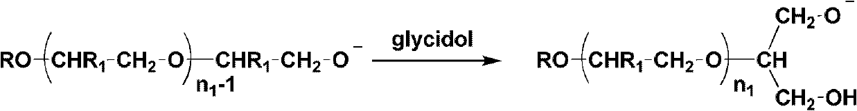 Chain-functionalized multi-level branched polyethylene glycol and synthesis method thereof