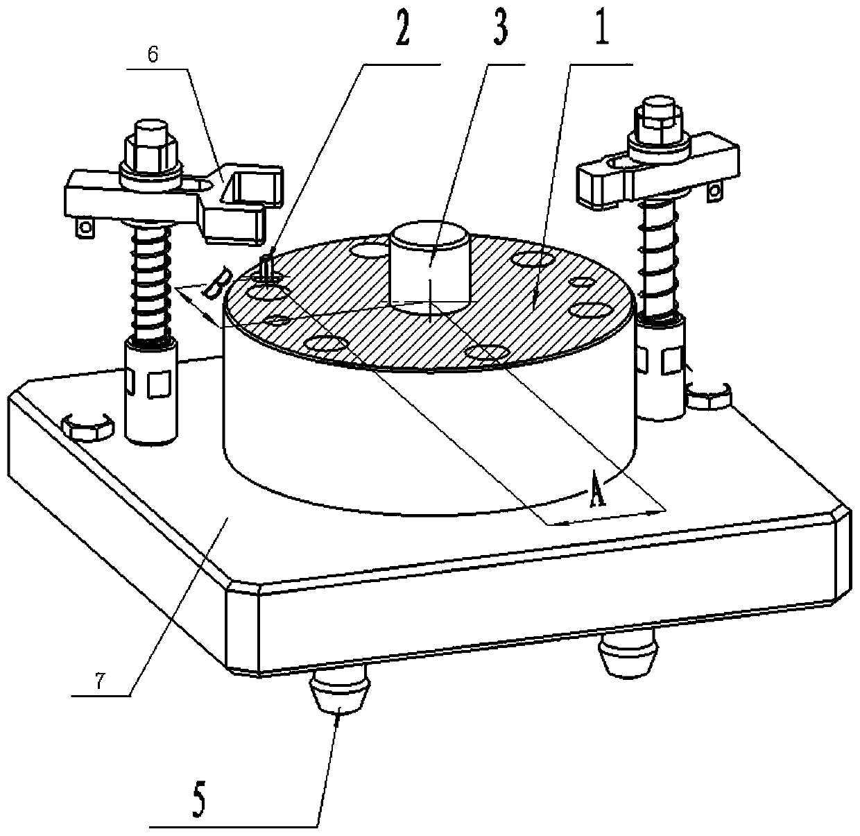 Alignment clamp for complex shell installation state and alignment method