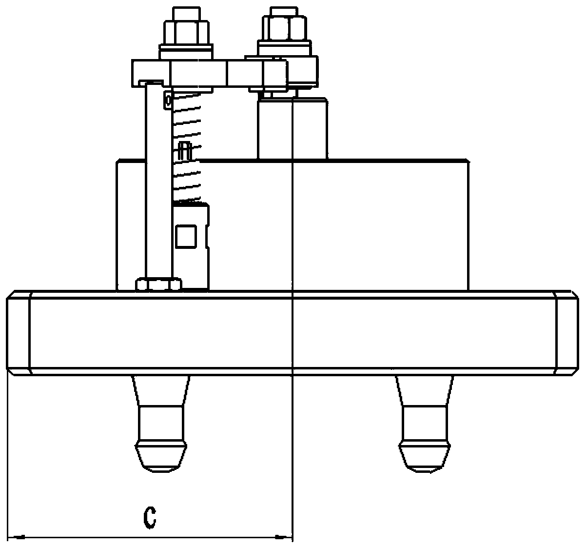 Alignment clamp for complex shell installation state and alignment method