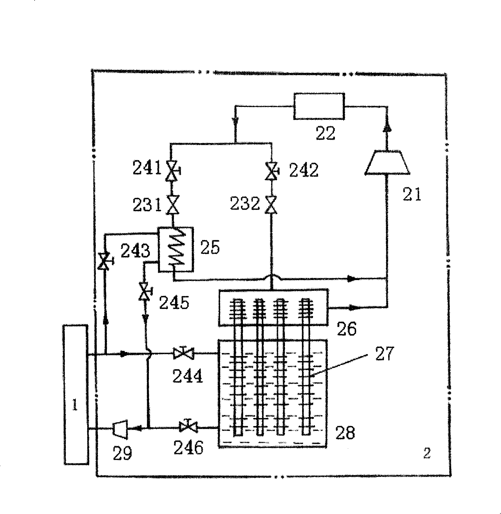 Heat pipe cold accumulating air conditioning device
