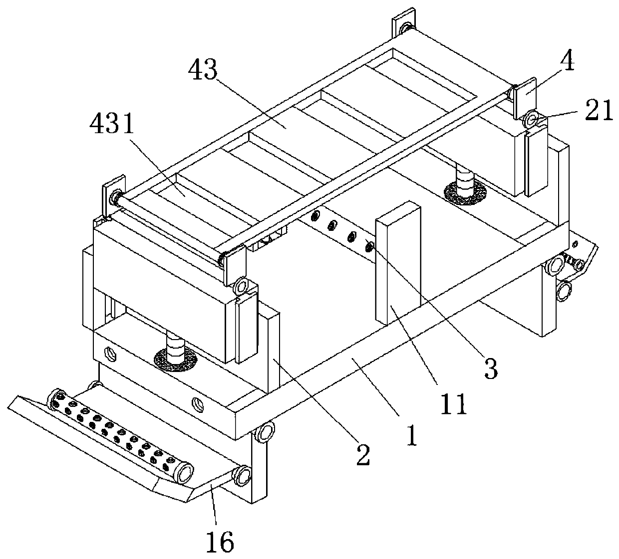 A belt feeder with adjustable inclination angle