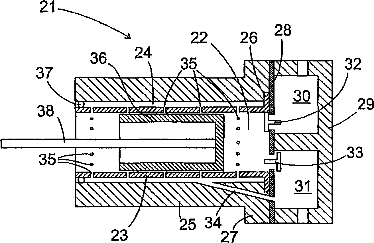 Linear compressor and gas thrust bearing therefor