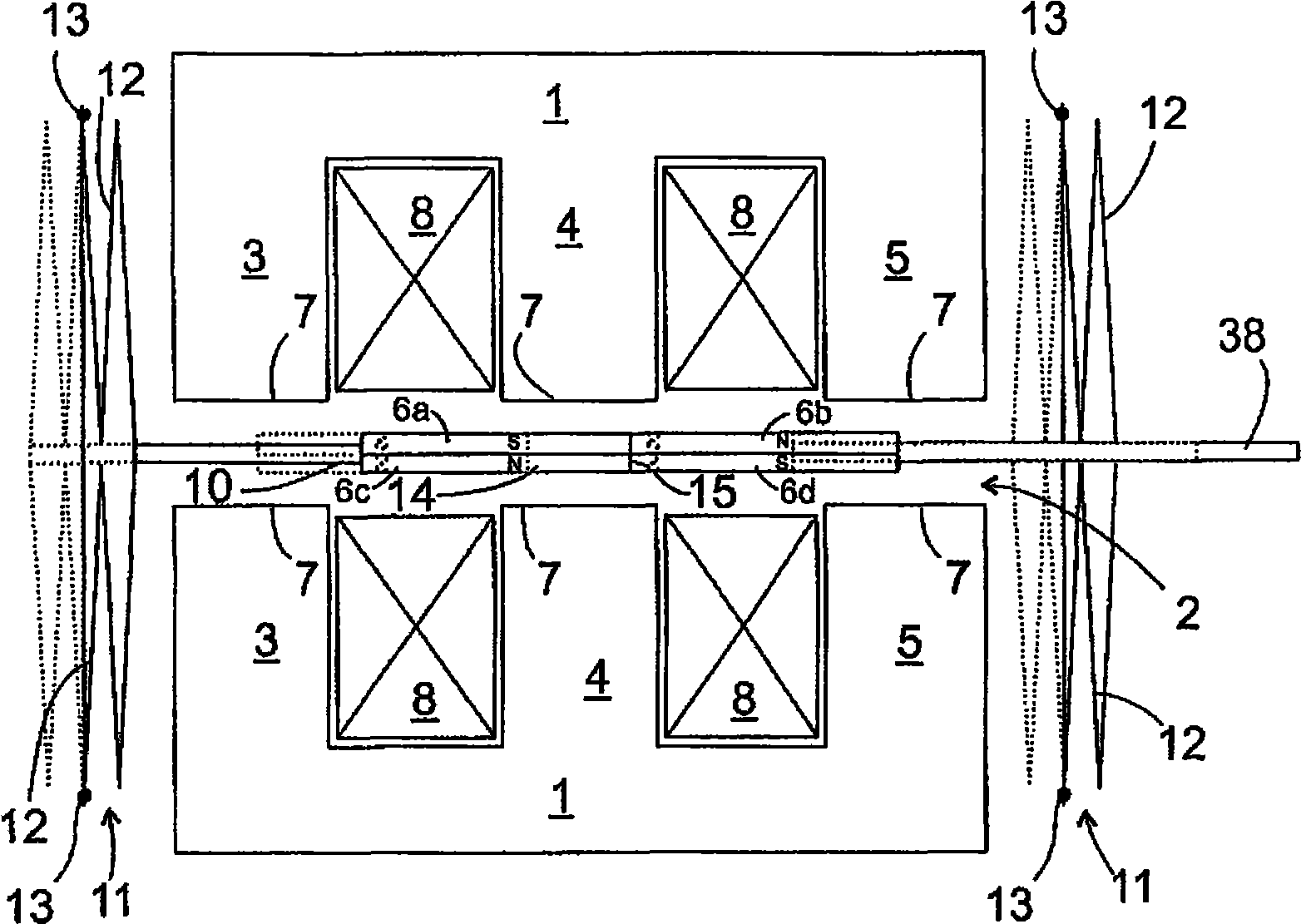 Linear compressor and gas thrust bearing therefor