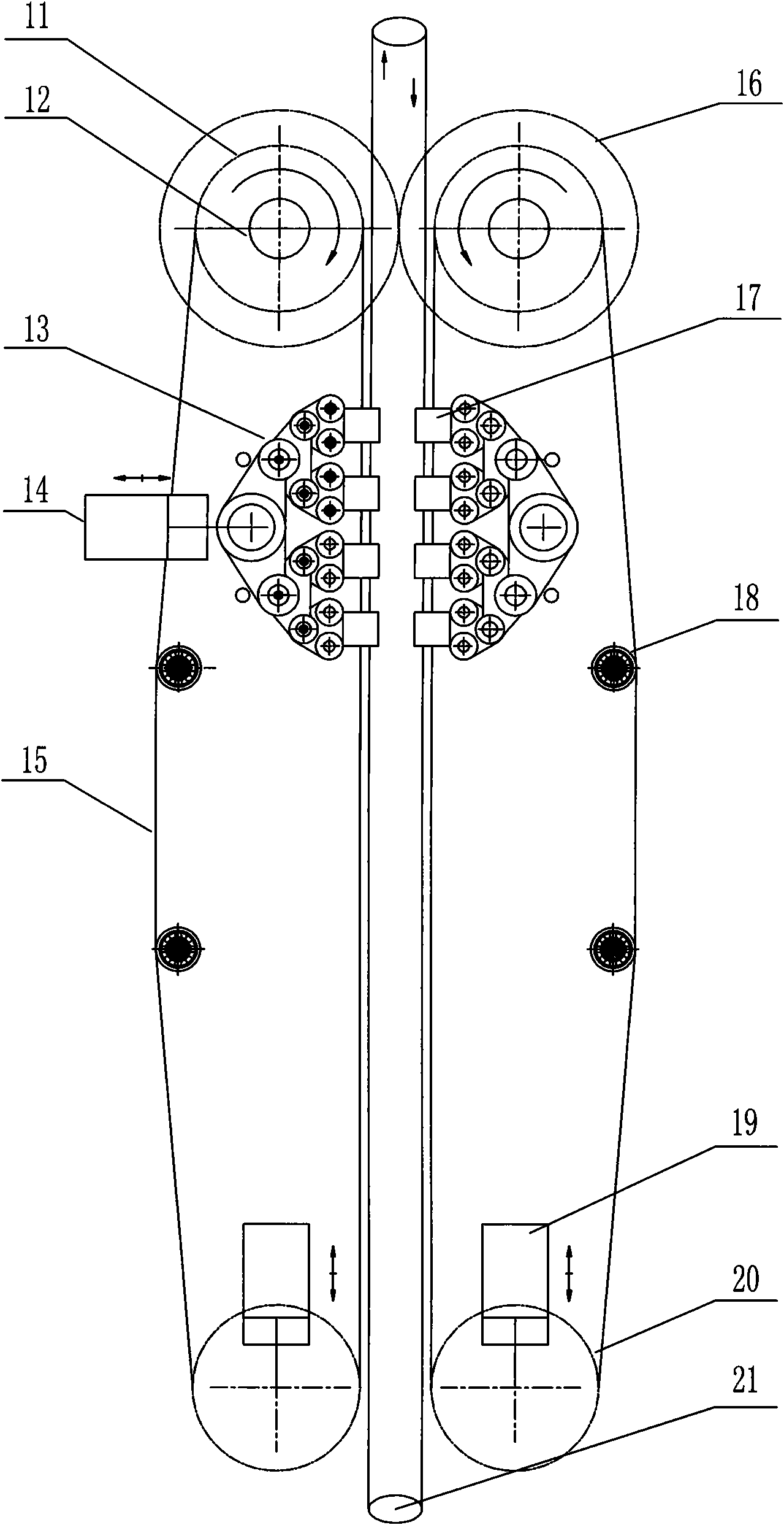 Injection head chain anti-shaking device