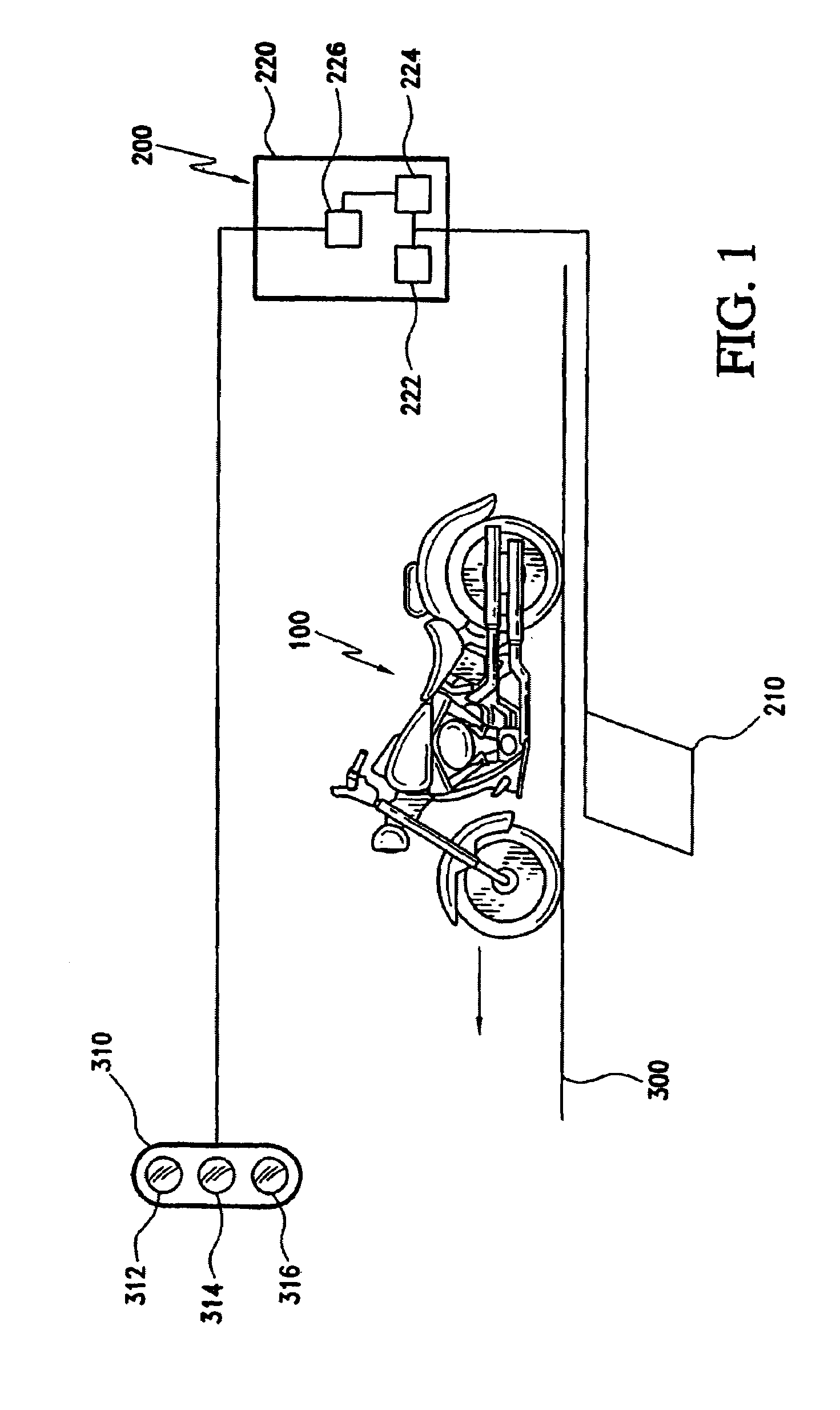Apparatus and method for activating an inductance loop vehicle detection system