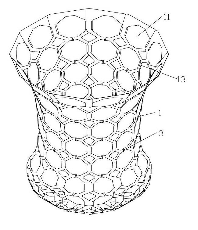 Polygonal metal lamp shade and manufacturing method thereof