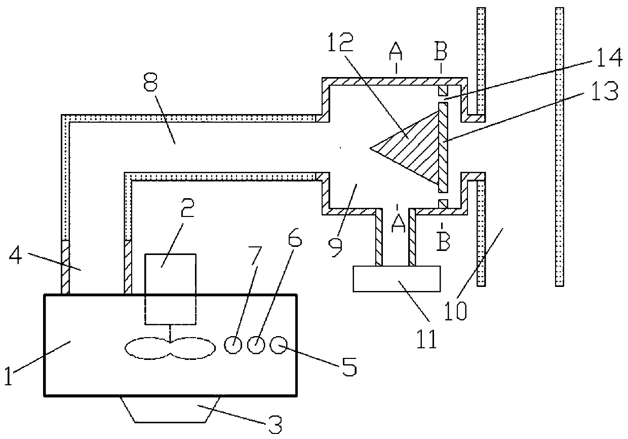 Flow preventing device with cone structure